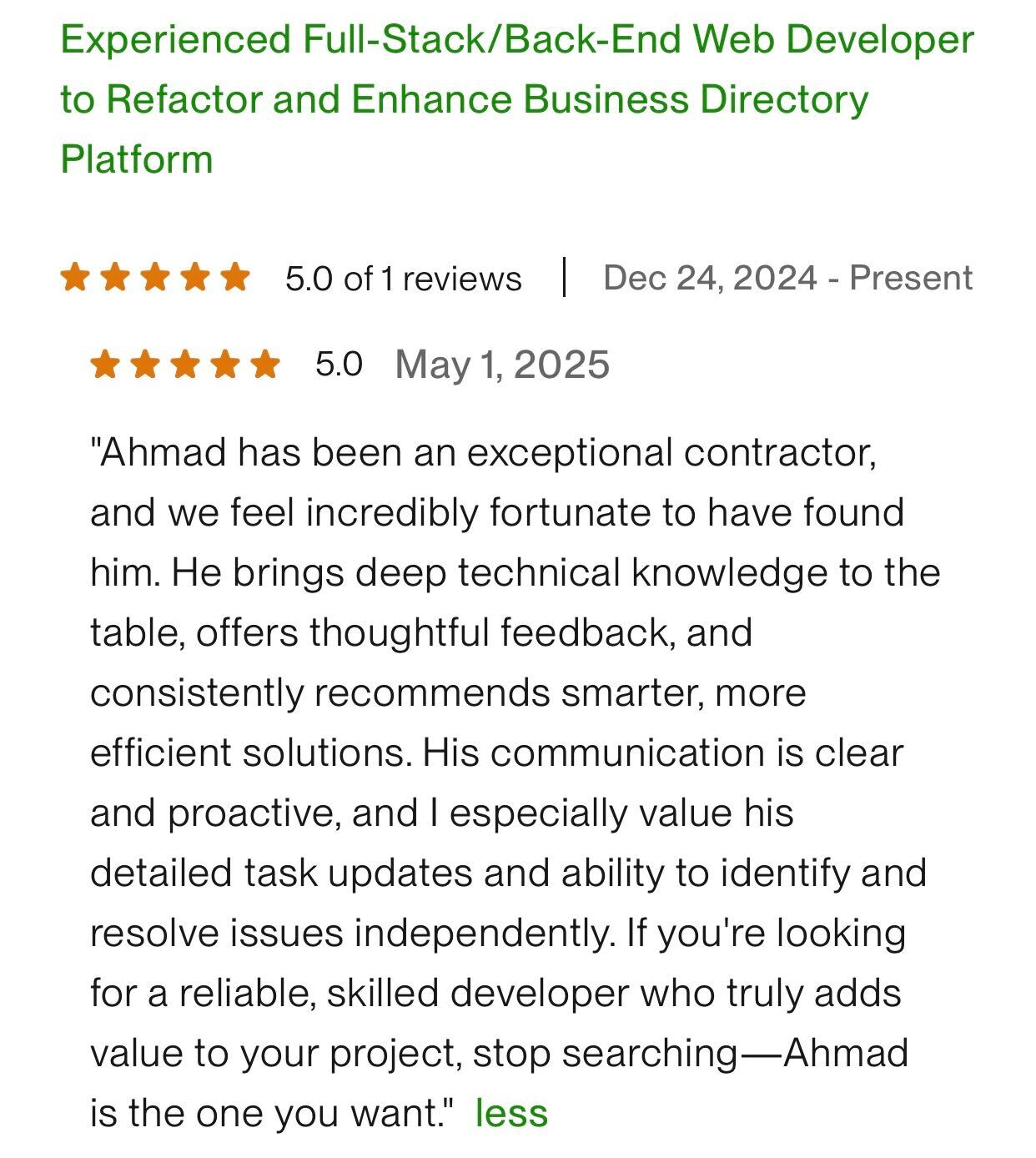 Upwork Client 3 message