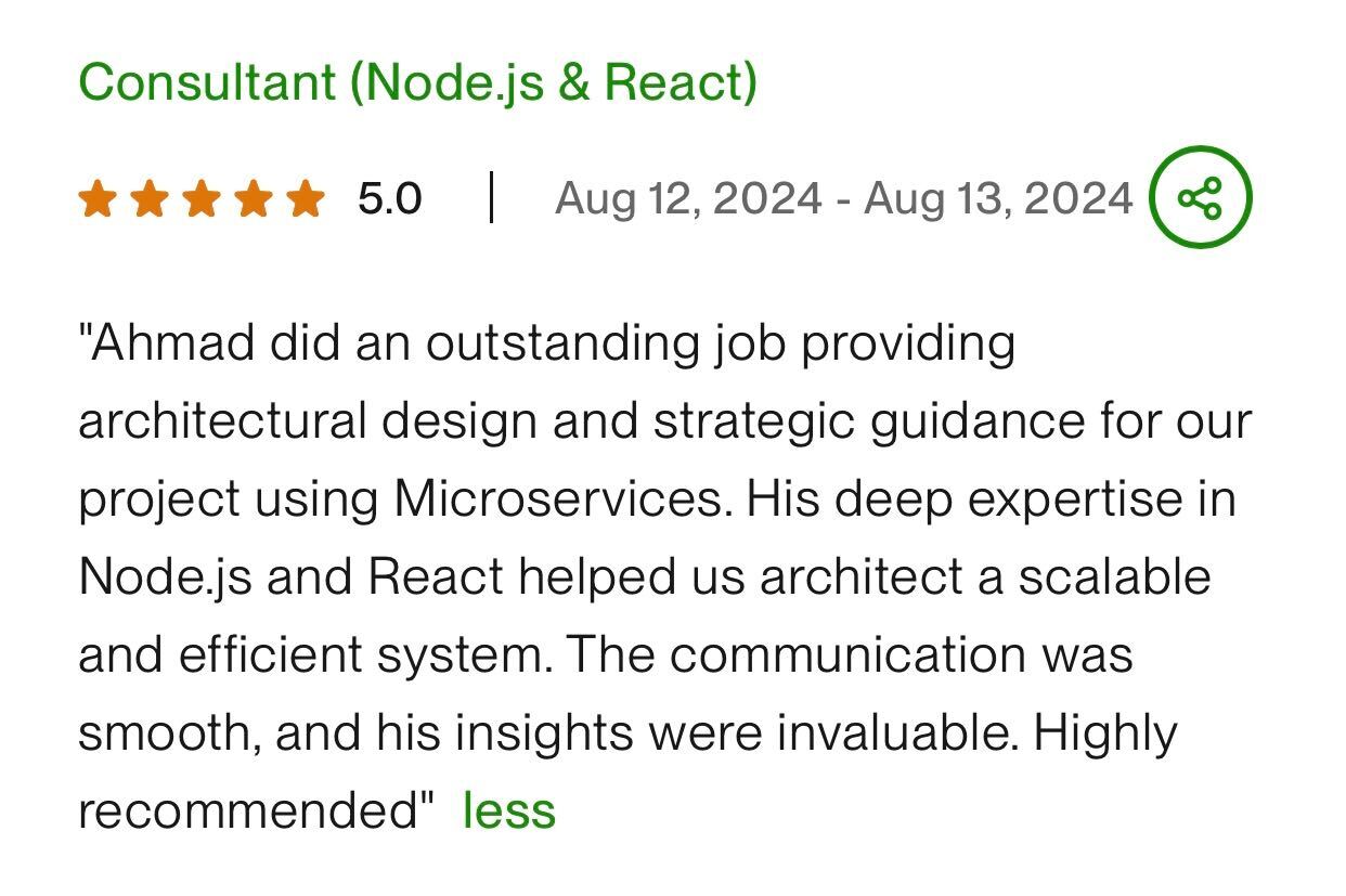 Upwork Client 5 message